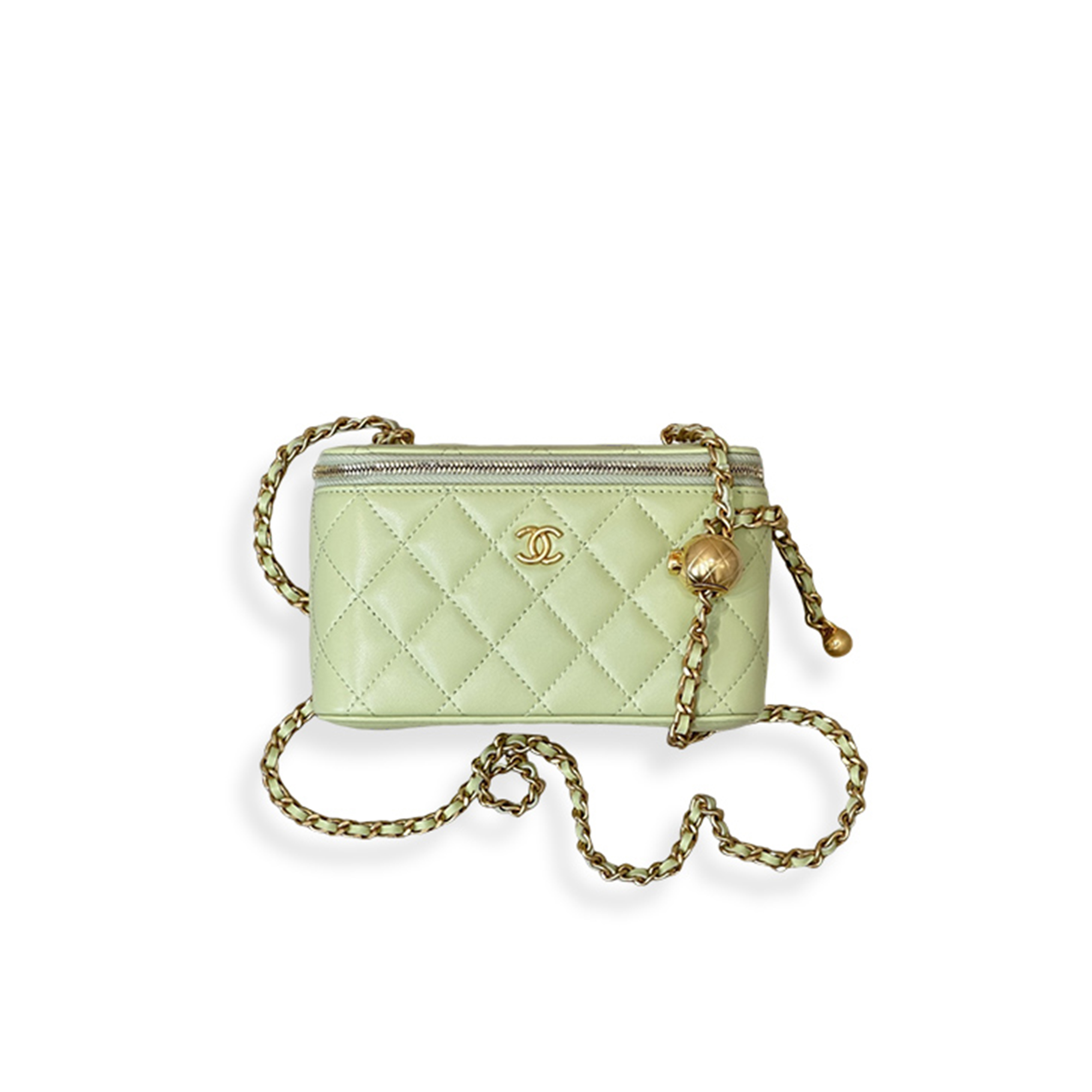 CHANEL PEARL CRUSH SMALL VANITY CASE WITH CHAIN AP2303 (17*9.5*8cm)